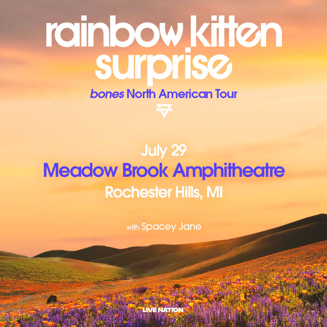MeadowBrookAmp's tweet photo. Dang, it's officially time for Rainbow Kitten Surprise! 🌈🐱😲

🚘 Parking - 4:00PM
🚪 Doors - 6:30PM
🎶 Music - 8:00PM
🤝 @CUofOU https://t.co/FoEuqytQ6L