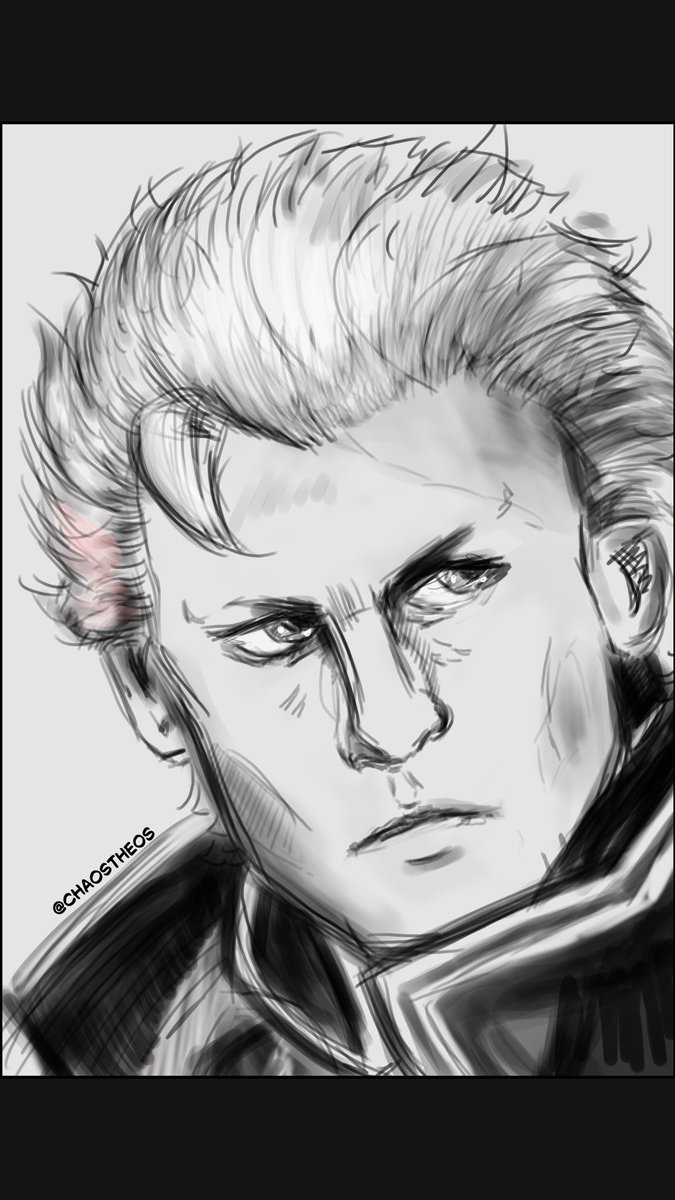 Chaostheos's tweet photo. Apologies 
I have been busy being anxious about followers which is a really bad thing to do…(I’m working on it)

I have also been practicing detailed sketches lately 

#dmc5 #dmc #vergil https://t.co/wu1tqYLZJY