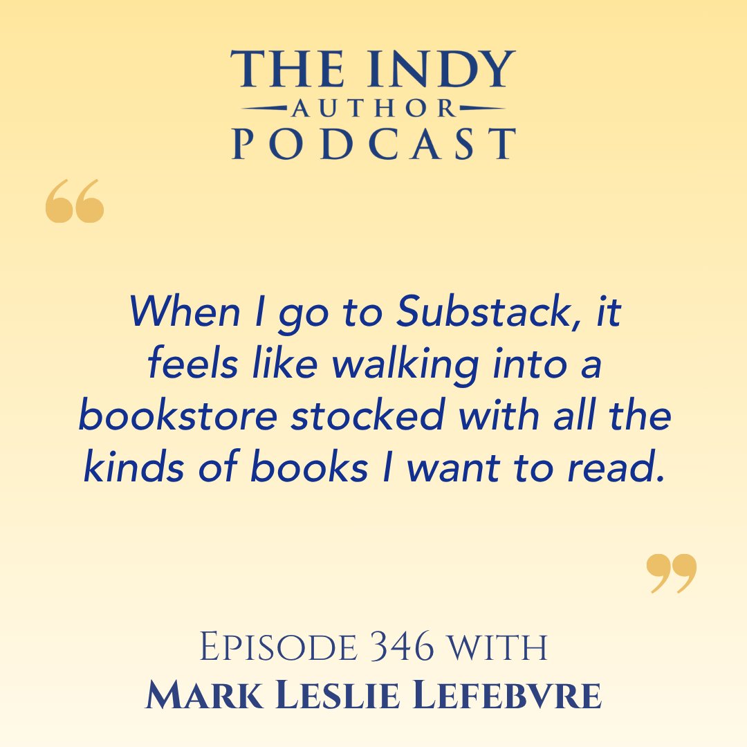 TheIndyAuthor's tweet photo. Episode 346 - Building an Authentic Author Brand with Mark Leslie Lefebvre #amwriting #amcreating #authorlife #authorbrand
Interview video at https://t.co/wAJwTYYsIW
Show notes at https://t.co/MvNy7W8eXF (subscribers get exclusive content and benefits) https://t.co/LlQLYE5YsD