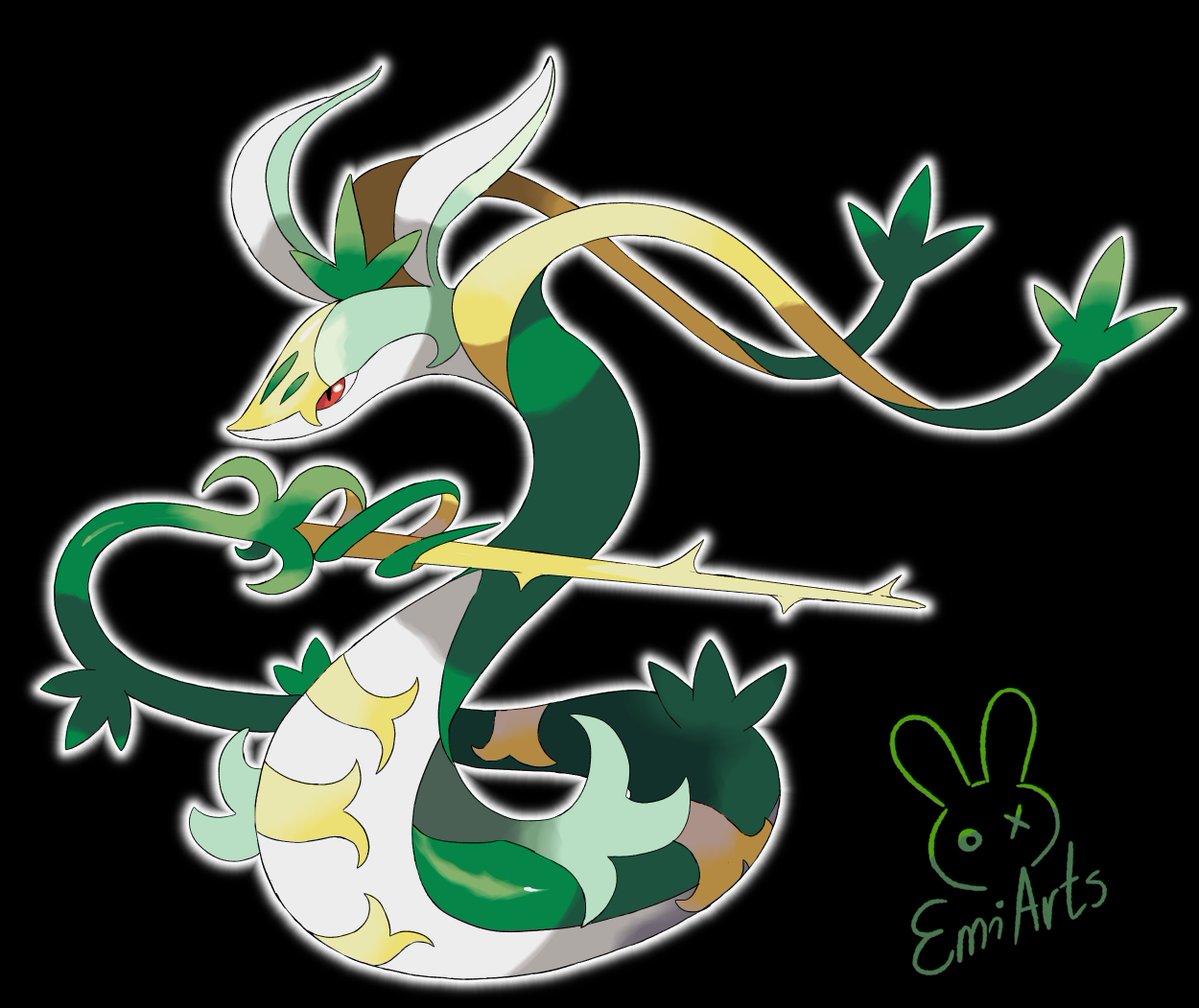 EmiArtsss25's tweet photo. Serperior was left out from the unova trio and didn't got any new form  🥀

So here's my Mega Evolution for Serperior!!

#pokemon #Pokemonart #fakemon #MegaEvolution https://t.co/ppASeT9ciE