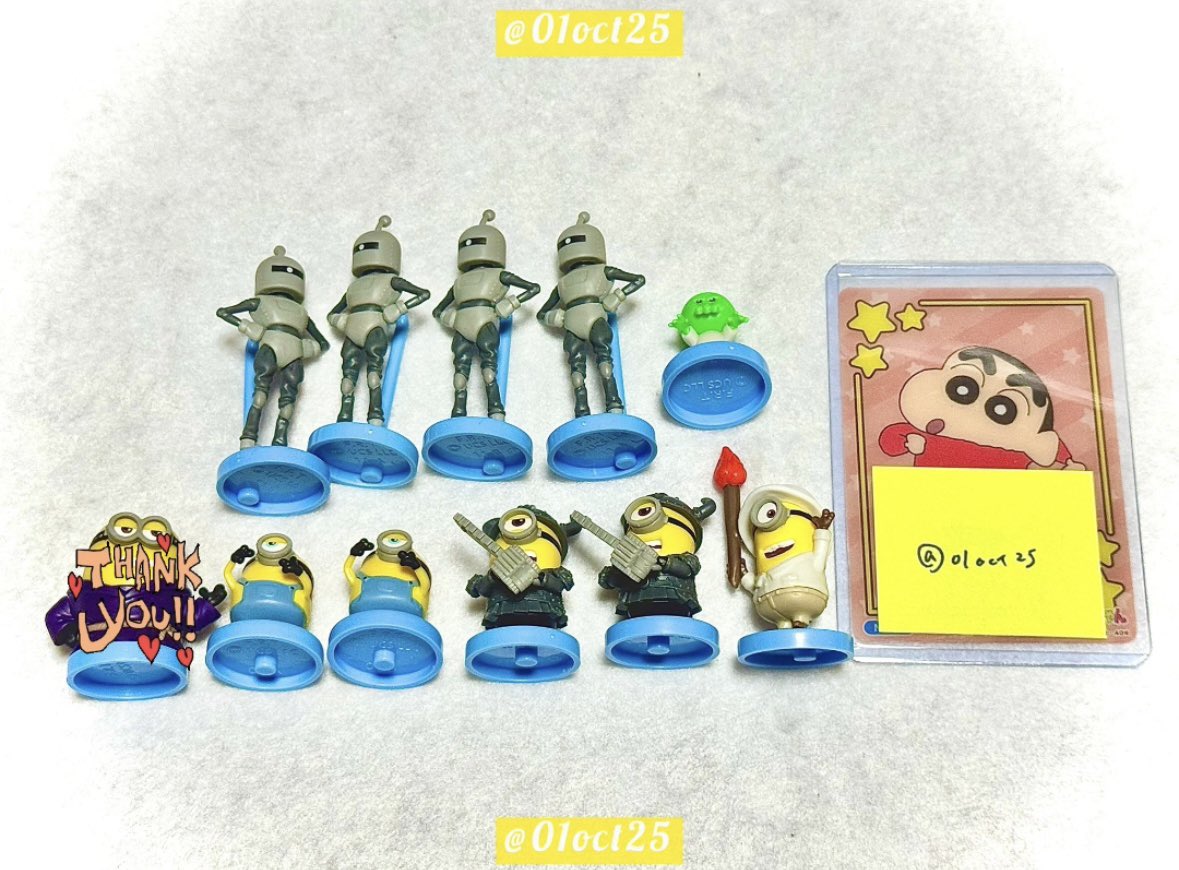 01oct25's tweet photo. 【交換】ミニオンズ ミニオン チョコエッグ ミニオンズ&amp;モンスターズ

譲：画像1枚目のもの

求：画像2枚目💛のもの

郵送にて交換希望です📮
お気楽にお声掛けください😊
よろしくお願いします☺️ https://t.co/Syzumkm3FO