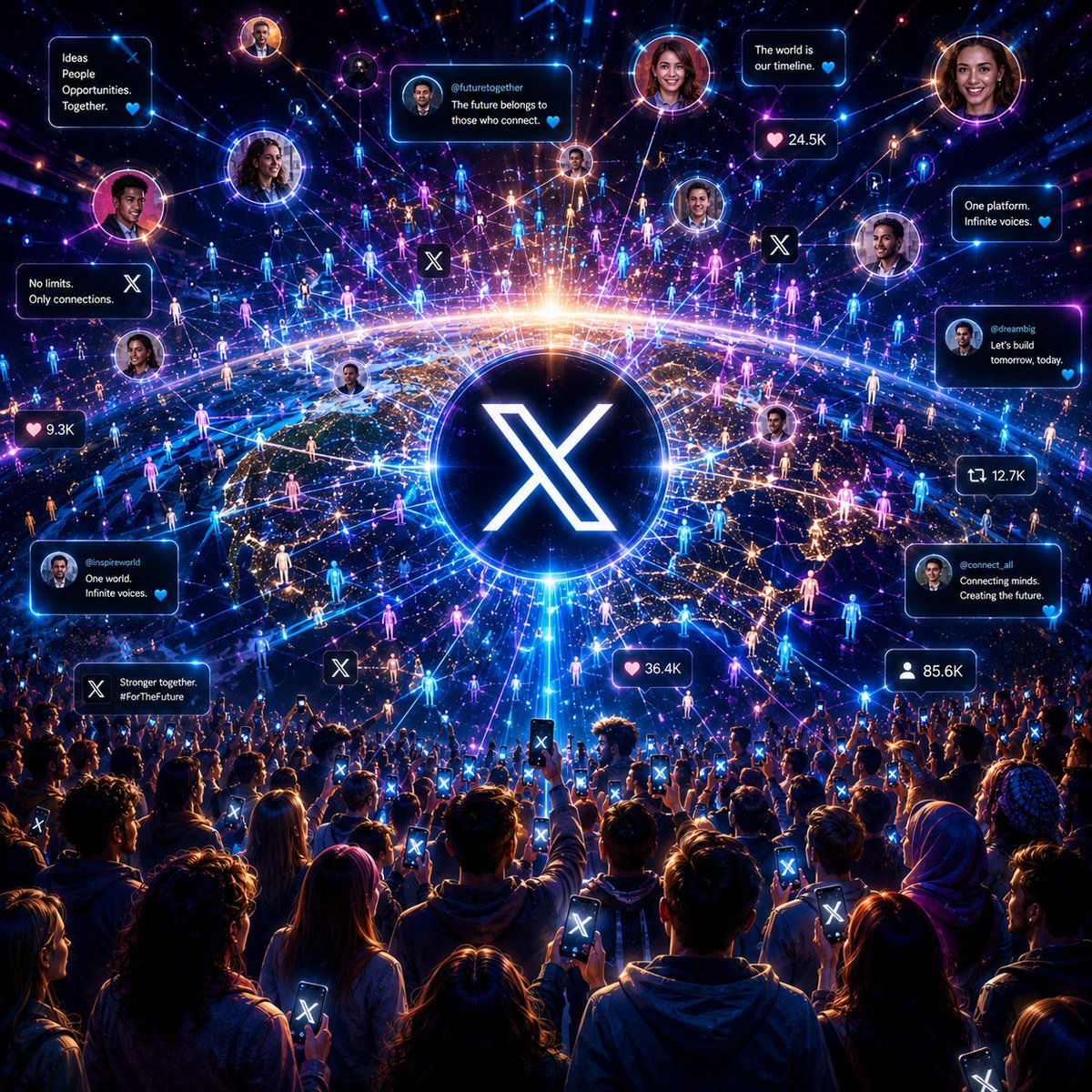 axions_'s tweet photo. This is what X really looks like — pure connection.

No borders. No limits.

Who’s part of your X circle? https://t.co/6mBy0iY0Z3