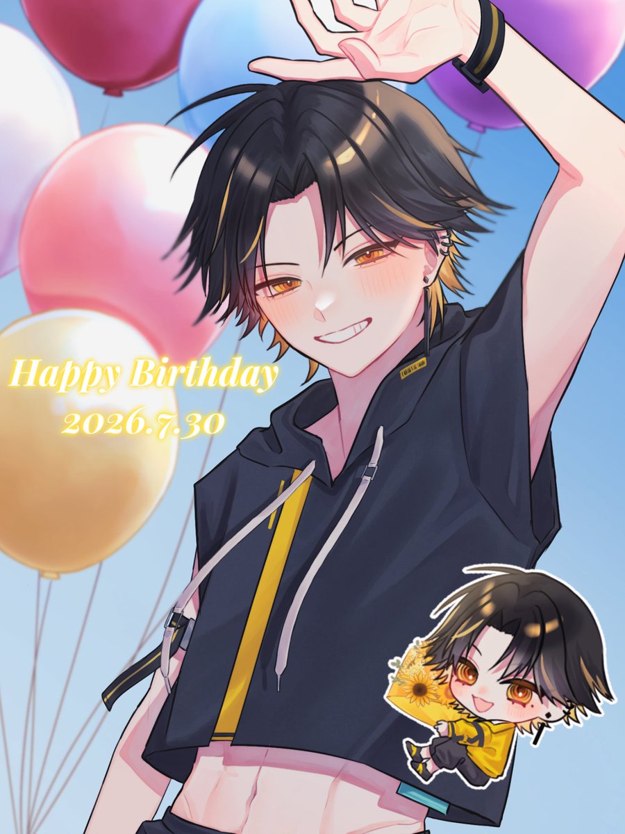 l_runa0822's tweet photo. ╭──── ⋅𖥔⋅ ────╮
                  0730
       ⋆⸜ Happy Birthday ⸝⋆
                   Light
╰──── ⋅𖥔⋅ ────╯

世界一大好きならいとくんがずっと笑顔でいられますように💭

 #明雷らいと爆誕祭2026 
 #あかるいアート https://t.co/gENKoc1EhC
