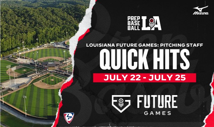 PrepBaseballLA's tweet photo. 📓 #𝙿𝙱𝙵𝙶𝟸𝟼: 𝙻𝚘𝚞𝚒𝚜𝚒𝚊𝚗𝚊 𝚀𝚞𝚒𝚌𝚔 𝙷𝚒𝚝𝚜
Today, we take a look at some of the standout pitching performances from the #BootBoys at the 2026 @prepbaseball Future Games.
Notes, video, & more below ⬇️
#BeSeen
@AlexArmandPBR | @Tyler__Leary | @SeguinSawyer
🖇️ https://t.co/u7ATfEpCit