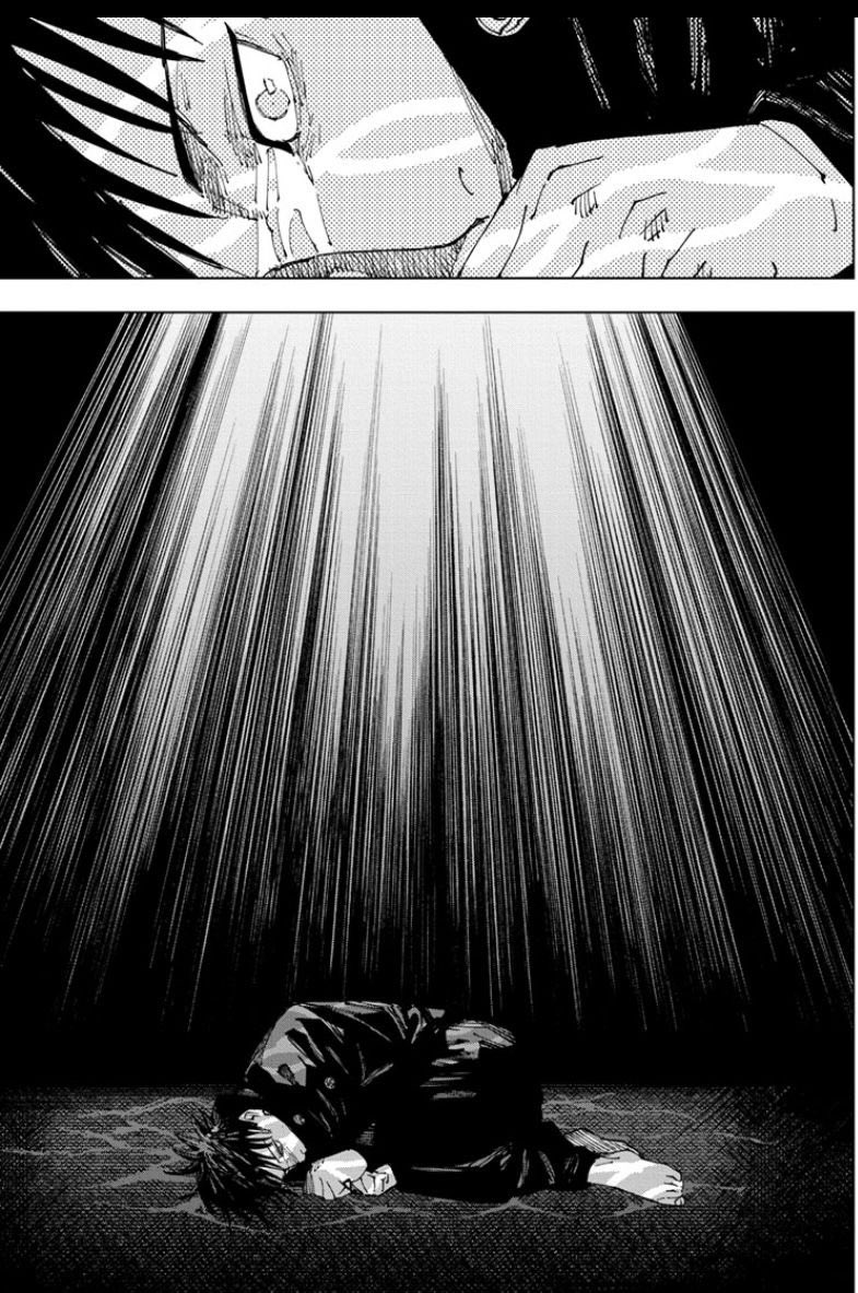 kkubluu's tweet photo. It’s so poetic imo how Megumi is the perfect representation of a teenage kid, filled to the brim with expectations and demands only to be crushed by the pressure and be decried by the masses https://t.co/yyxeplr87r