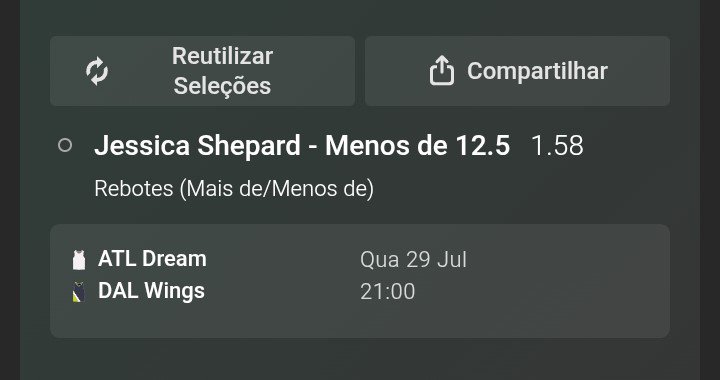 P3druTips's tweet photo. Shepard encara o pior matchup para rebotes da liga. O Dream domina o garrafão e cede pouquíssimos rebotes, enquanto o retorno de Alanna Smith deve reduzir seus minutos, deixando a linha acima do ideal.

#wnba https://t.co/l3cszKQYAQ