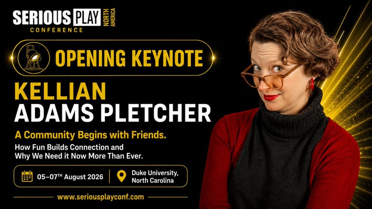 FVStudioBoston's tweet photo. FableVision's Director of G.L.A.M. Innovation Kellian Adams Pletcher is the Opening Keynote Speaker at #SeriousPlay26! Don't miss, "A Community Begins with Friends. How Fun Builds Connection and Why We Need it Now More Than Ever," Aug 5 from 9:00-10:30am! https://t.co/4GXGhDRqxy https://t.co/wFocs3Zltc