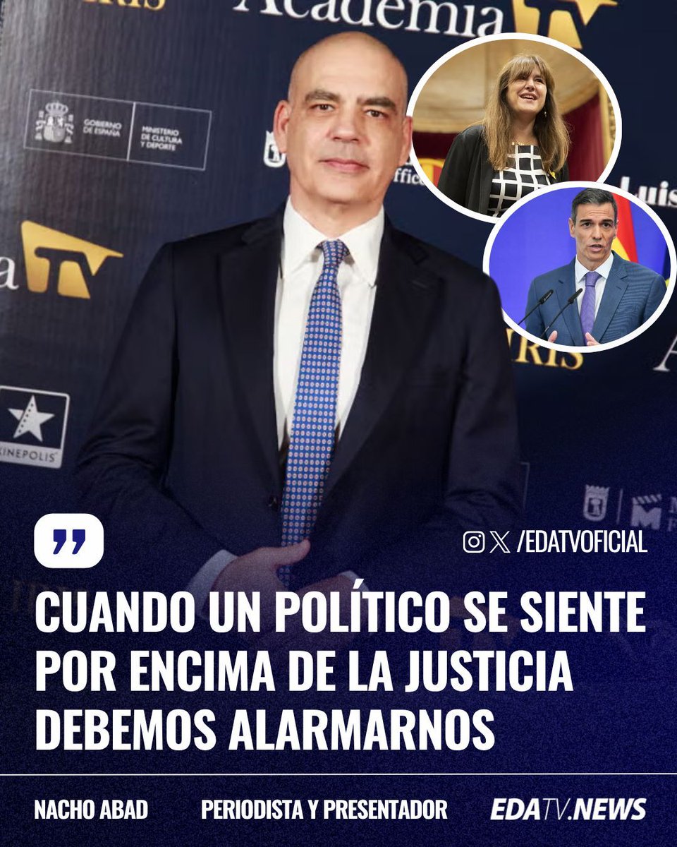 edatvoficial's tweet photo. ‼️🇪🇸 | Nacho Abad sobre los indultos del Gobierno: "Cuando un político se siente por encima de la Justicia debemos alarmarnos". https://t.co/BZ7QhxvpIT
