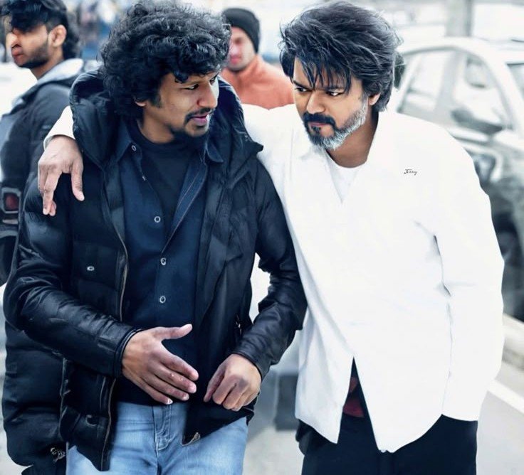 CinemaWithAB's tweet photo. Producer #KVNarayana:

"Once after #Vikram got released, i planned to do a film with #LokeshKanagaraj & #ThalapathyVijay combination. It's entirely a new script👀🔥. Then they did #LEO. Post that there were rumour that GOAT will be @actorvijay sir's last film. But after that he decided to do one more film & that's where #JanaNayagan has started. Vijay sir wanted elements from BhagavanthKesari & suggested #HVinoth for it🤝"