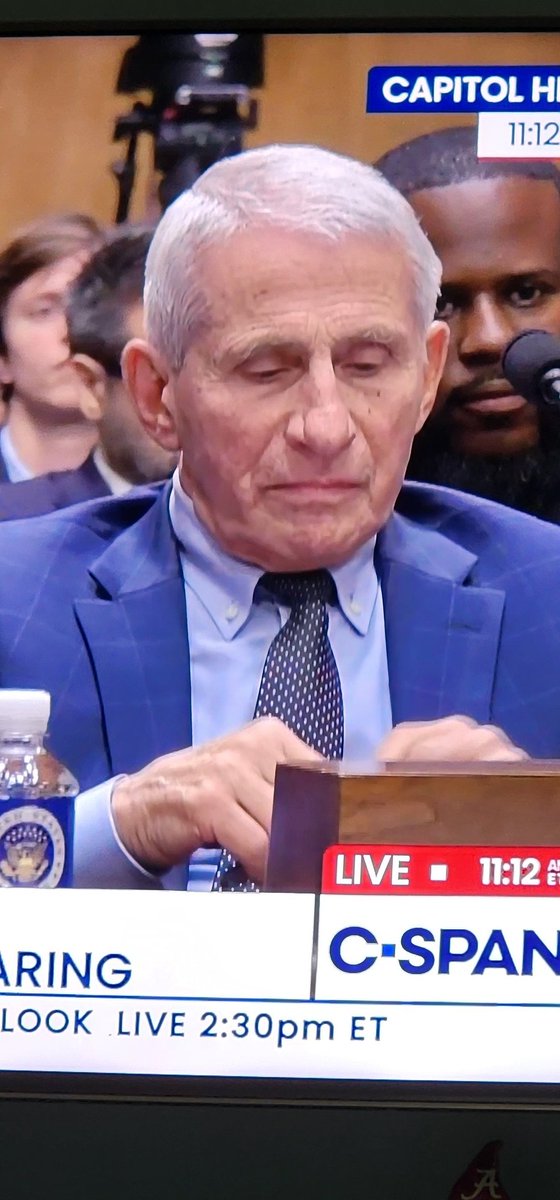 The_King's tweet photo. Anthony #Fauci pleading the 5th on every question -  looking guilty and looking like a dummy.  You only plead the 5th when you're guilty AF.  Hopefully they can undo Biden's auto-pen pardon immunity. The families of millions of victims deserve answers #Covid https://t.co/zZ0cQYWydg