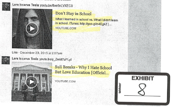 The_Mrs_Larry's tweet photo. @Larry_Moar Quality is lousy because they printed and then scanned them, but these come from the actual court documents they used as "exhibits." https://t.co/TRUEfu477o