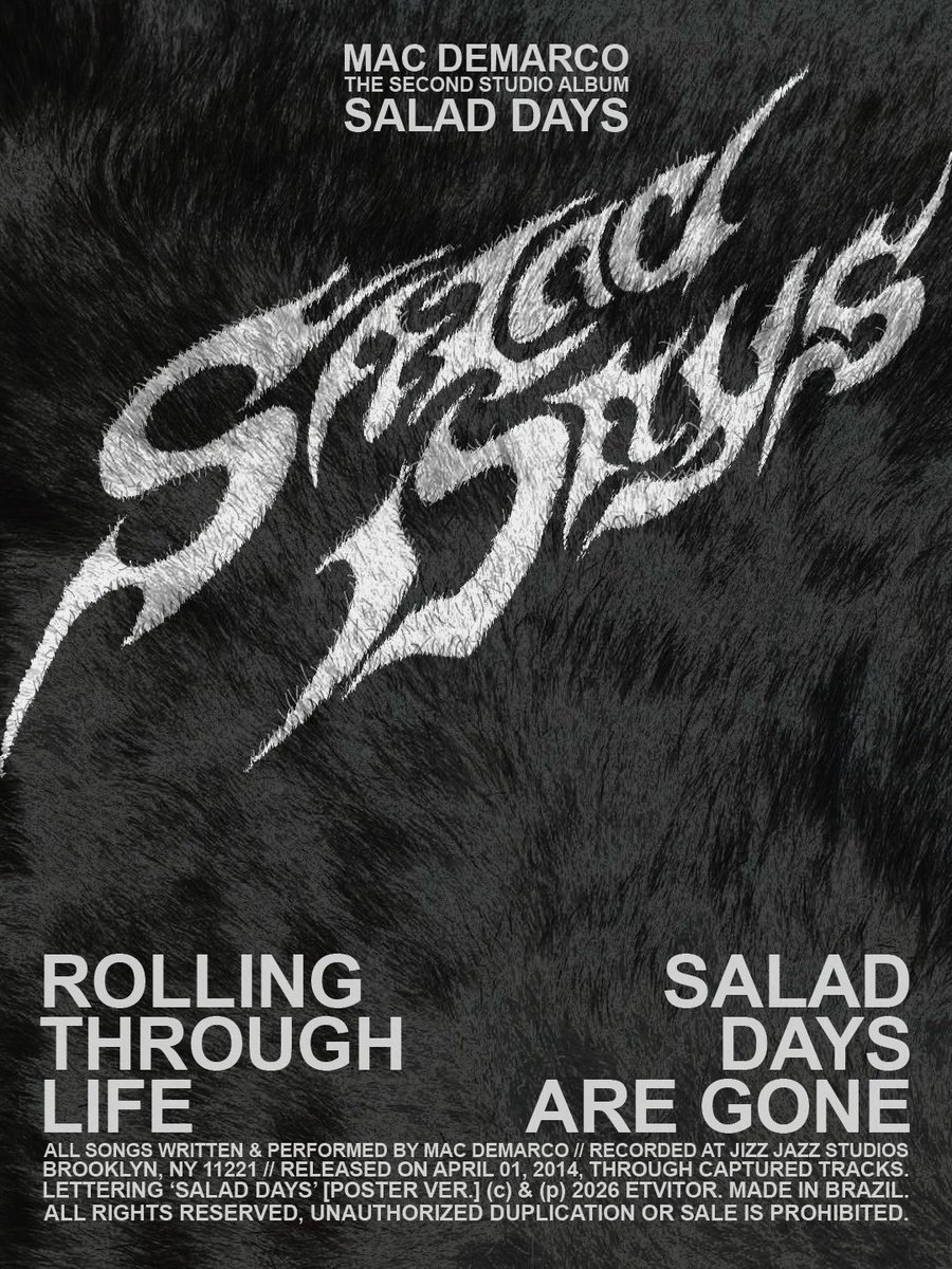 etvit0r's tweet photo. SALAD DAYS ARE GONE
#saladdays #macdemarco #etvitor #lettering https://t.co/MkJTM5E5qV