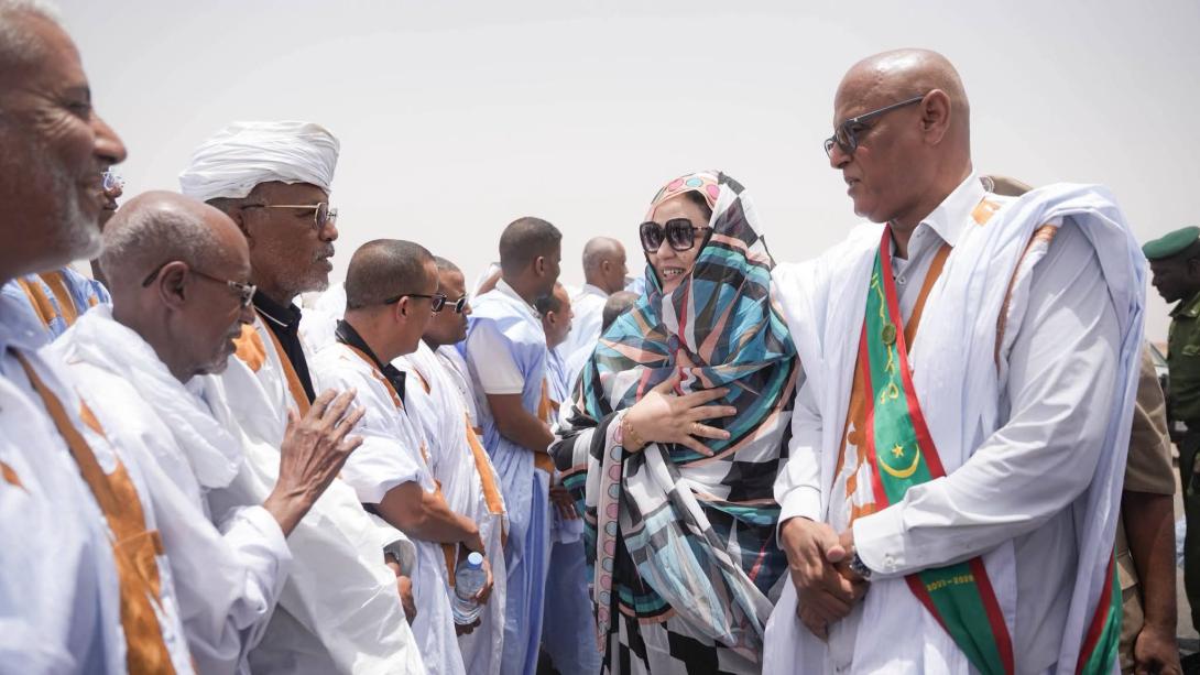 QdwtMm's tweet photo. قامت وزيرة التجارة والسياحة زينب بنت أحمدناه، رفقة وزير الثقافة والفنون والاتصال والعلاقات مع البرلمان أمس الثلاثاء بزيارة لبلدية السدود بولاية تكانت. https://t.co/iqLxZMS2KV