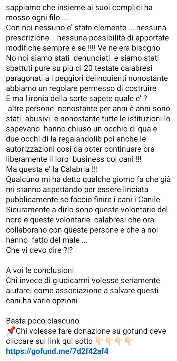 zampa_qua's tweet photo. STRAURGENTISSIMO 🆘🆘🆘🆘🆘🆘☎️3290269673🐾 TERESA HA BISOGNO CON URGENZA DI NOI,dopo tanti sacrifici e l'amore per i cani AIUTIAMOLA
https://t.co/UNdnECk21j #voiceless #aiuto #salvare #calabria @PaoloOchi @Emilystellaemi2 @luposilenzioso2 🙏😭😔 https://t.co/gxcMSKMiX5
