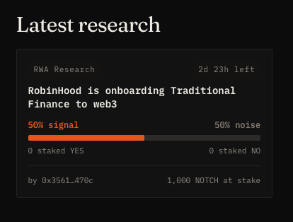 notchmarket's tweet photo. First Thesis has already gone live. Someone just submitted their research analysis. Notch is working great. 

We are buying tokens gradually on dev wallet so we can airdrop a lot of users for the first week of our product launch. Our Supply is locked for 6 months on @virtuals_io so we're building here long term.

This analyst would be airdropped 100,000 NOTCH tokens
