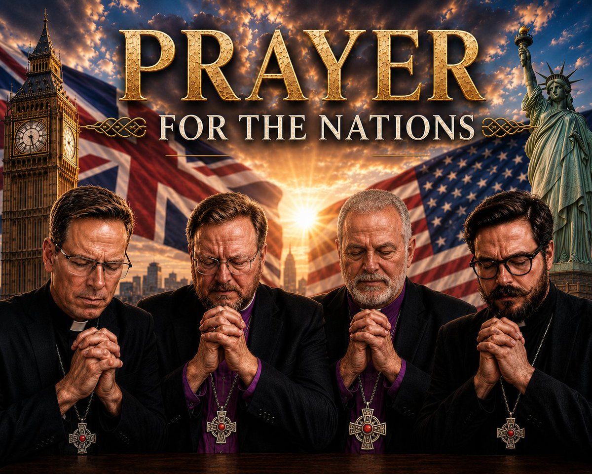 BishopDewar's tweet photo. 🇬🇧🇺🇸 PRAYER FOR THE NATIONS 🙏

Britain and the West stand at a critical moment.

Join us on July 30th  as we come before Almighty God to pray for the United Kingdom, the United States, our leaders, our churches, and the future of our nations.

"If my people, who are called by my name, shall humble themselves, and pray... then will I hear from heaven." — 2 Chronicles 7:14

📅 July 30th
🕣 8:30pm (UK)

This is not about politics.
This is about repentance.
This is about revival.
This is about seeking the face of God before it's too late.

Please join us live, and invite others to stand with us in prayer.

@BishopRobert1 @RevBrettMurphy @revwickland 
#PrayerForTheNations #UnitedKingdom #UnitedStates #Revival #Prayer #Christian #Faith #Church #RevivalNow #PrayForBritain #PrayForAmerica