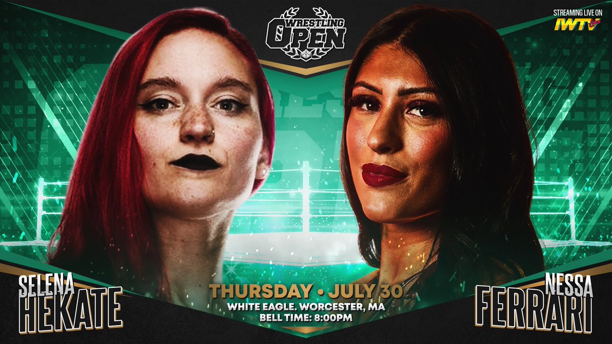 WrestlingOpen's tweet photo. THE REMATCH

@hlwalker1995 
vs.
@nessa_ferrarii 

Thursday.

Worcester.

Link in Bio for 🎟️
or $10 at the door https://t.co/rmGj5Wxufi