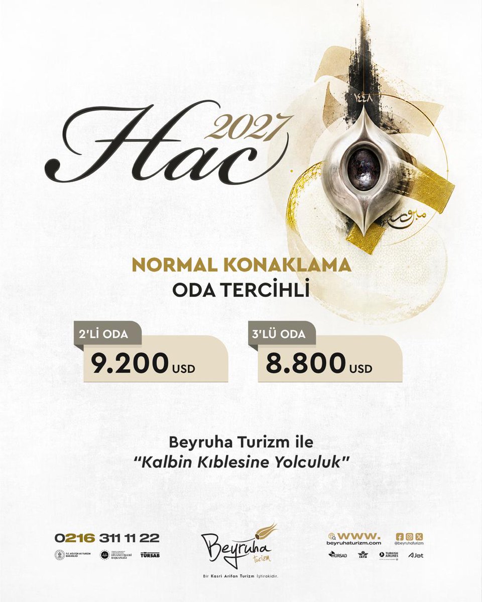 KasriArifanTur's tweet photo. 🕋 HAC 2027 | Kalbin Kıblesine Yolculuk

Harem’e yakın, 5 yıldızlı otellerde konaklama ayrıcalığı sunan Yakın Mesafe Hac Programımız başta olmak üzere, Normal Konaklama seçeneğimizle 2027 Hac yolculuğunuzda yanınızdayız.

#Hac2027 https://t.co/EXaFc1qdkI