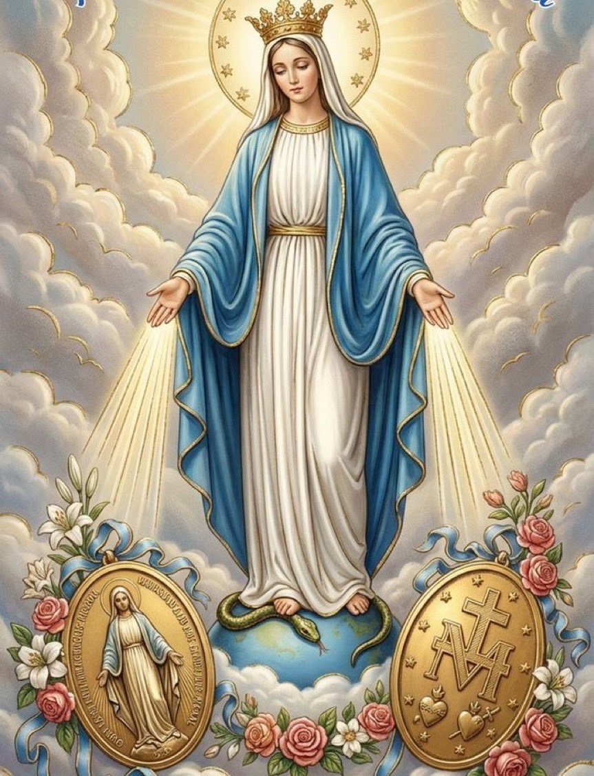 Faithful2Pray's tweet photo. Our Lady of Miraculous Medal, pray for us.

Are you wearing the Miraculous Medal? https://t.co/EadGAxVKAH
