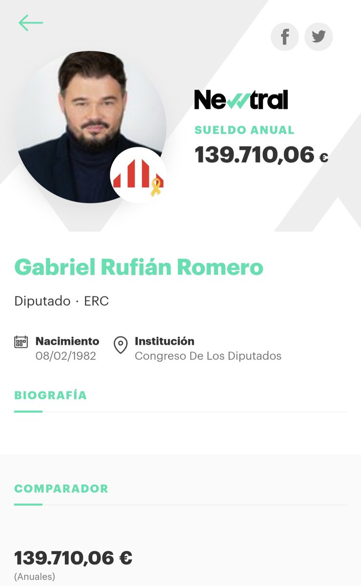 RobertMsp's tweet photo. @gabrielrufian ➡️ Rufián (2015): el dels 18 mesos a Madrid...

➡️ Rufián (2026): el dels 140.000 € anuals a la butxaca.

I AIXÍ TOT. ⤵️ https://t.co/9X17tAaKZw