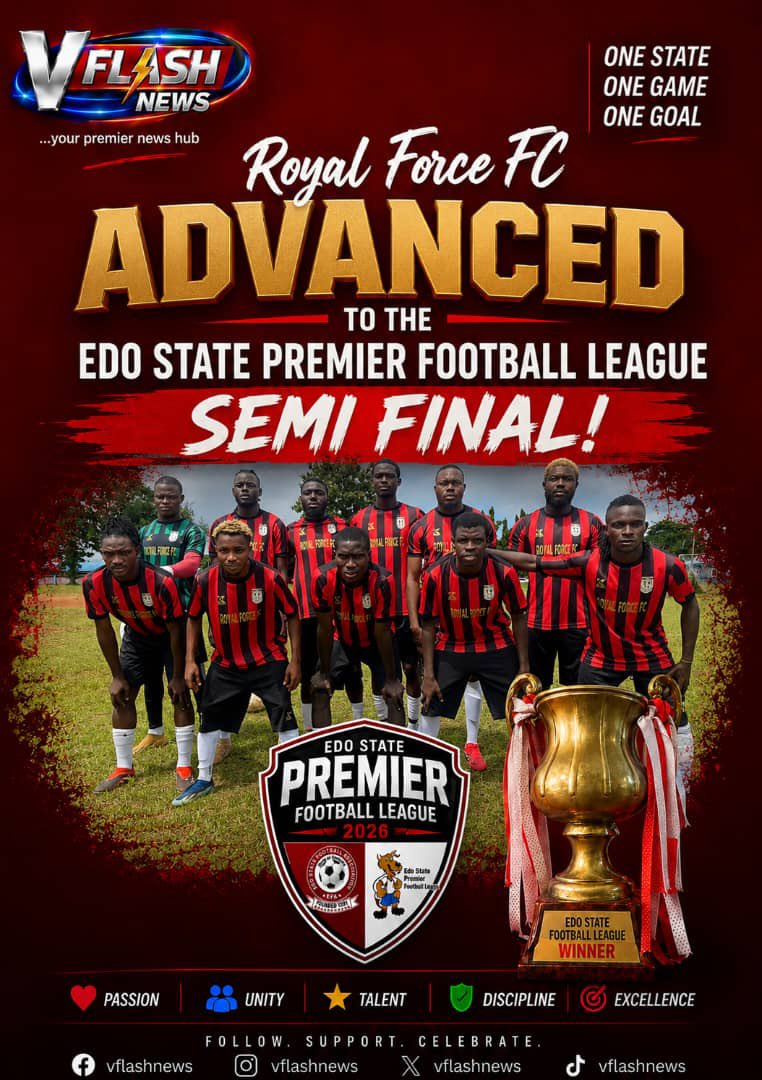 vflashnews's tweet photo. Congratulations to Royal force fc and End of the road to the Elite Babel boys fc⚡️
#edopremierfootballleague2026 https://t.co/1wDFBdJTax