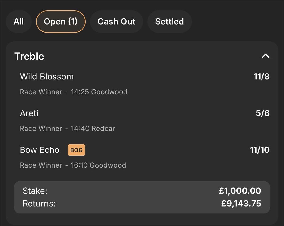 theracehorseguy's tweet photo. I’ve just won £9,143🤑

One person who likes and retweets this can have £50 of my winnings!!! https://t.co/DanafuYFNI