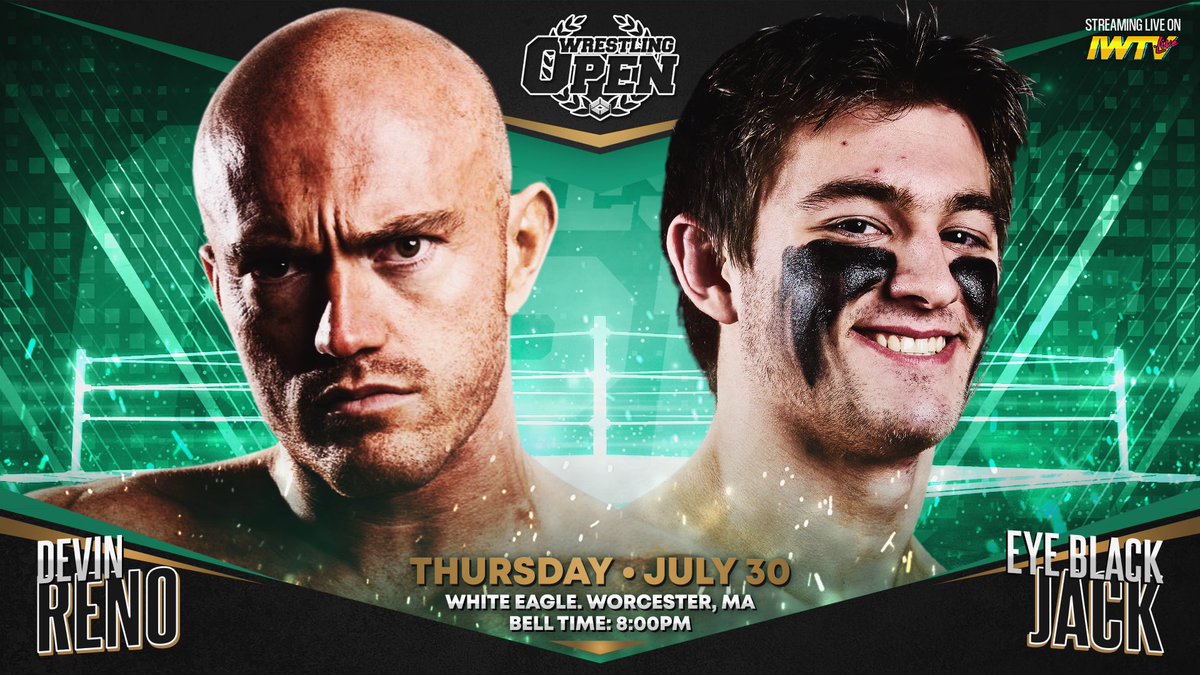 WrestlingOpen's tweet photo. HEAVY HITTING MATCHUP

@DVN_RNO 
vs.
@eyeblackjackp 

Thursday.

Worcester.

Link in Bio for 🎟️
or $10 at the door https://t.co/4kM5Y25Qdh