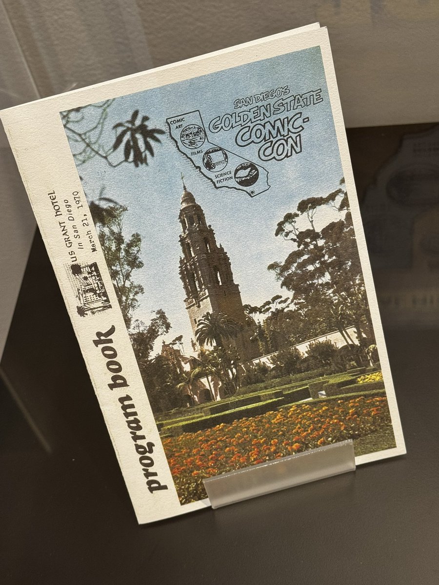 CBCCPodcast's tweet photo. The original 1970 program for Comic-Con, aka the Golden State Comic-Minicon. Only 300 people attended that year. At the start of the #ComicConMuseum Cover Story exhibit. https://t.co/p4bf5MqaAN