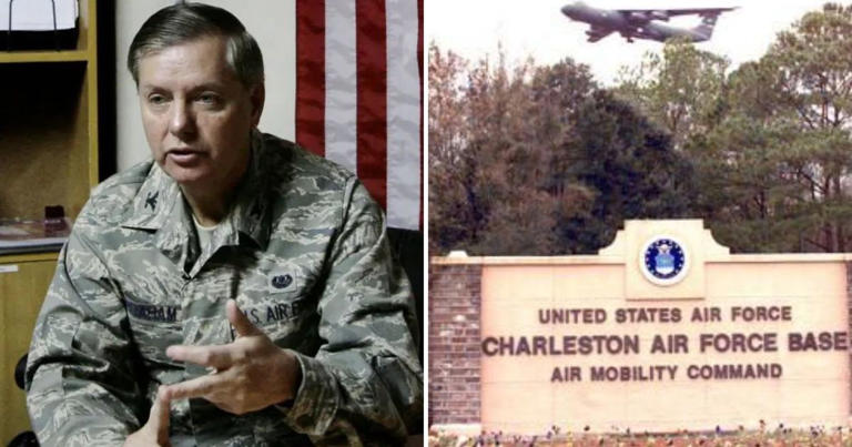 disclosetv's tweet photo. ICYMI - The Pentagon has ordered the Air Force to rename South Carolina's" Joint Base Charleston" to "Joint Base Lindsey Graham," honoring the late senator — Politico https://t.co/LTRZkDksyE