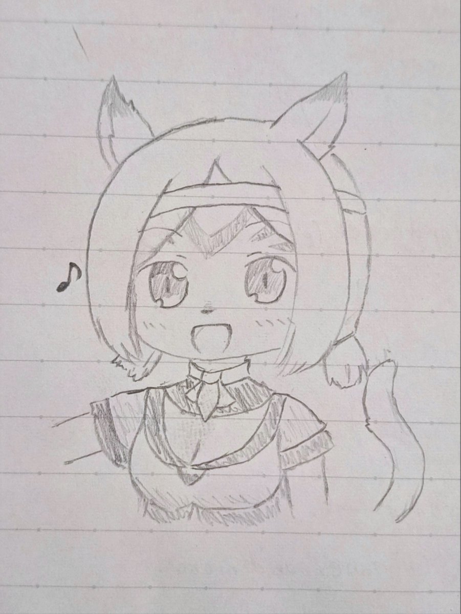 0bside0n_'s tweet photo. 落書きでFF11のミスラを描いたのにゃ https://t.co/ZQSms9Umsn