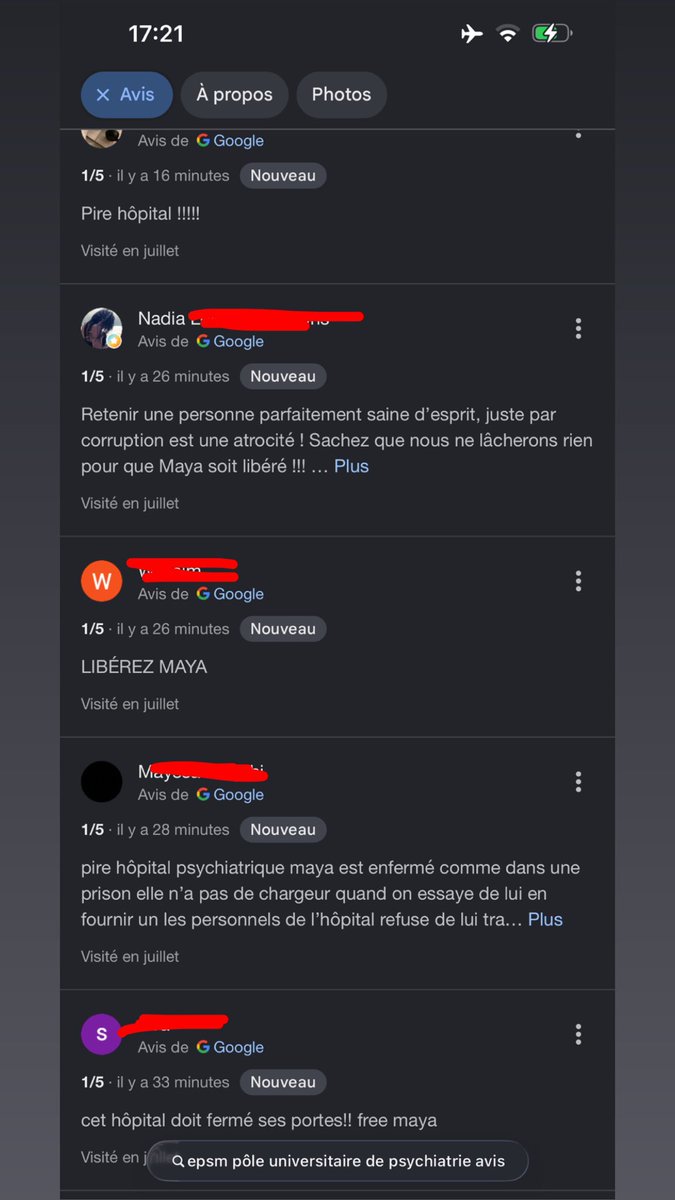 Amyna75i's tweet photo. Prenez l’initiative d’harceler l’hôpital via les avis ou par appel continuer de parler de son cas on doit pas la fermer elle mérite pas ça  #mayabf https://t.co/Q7NCrFYQcg
