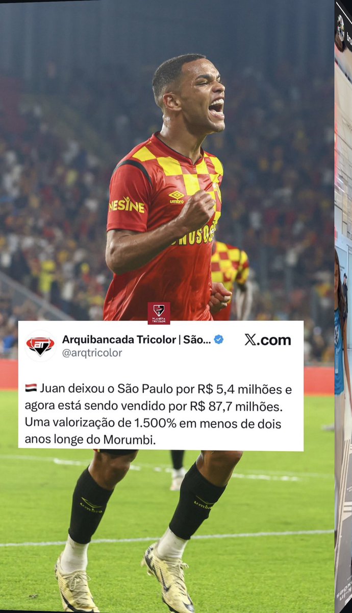 FelipeGomesRuiz's tweet photo. Esta é a prova de que é possível fazer dinheiro com jogadores de mediano a bom. O São Paulo entrou na pior fase de sua história e desaprendeu tal processo. 
O post é do @arqtricolor https://t.co/hQwvPWPgiF