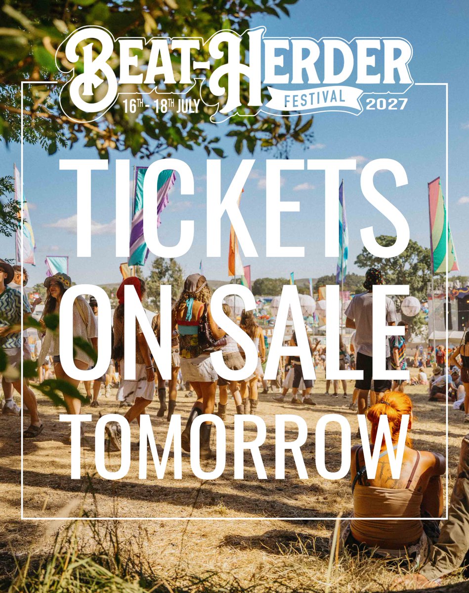 Beatherder's tweet photo. 🤩🤩2027 LAUNCH is TOMORROW!!🤩🤩

YES, YES, YESSS!! The launch for the 20th Beat-Herder Festival is tomorrow at 6:30pm
3 days of Beats and Barminess in lovely Lancashire again. 
This year was INCREDIBLE and we can't wait to be back together next year. xx

https://t.co/86MRZNEgdH https://t.co/FR5aMgcw8P