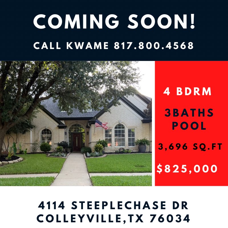 kwamegibson's tweet photo. Gorgeous home in the lovely city of Colleyville, TX with a coveted GCISD school district.  
Kwame Gibson, REALTOR
https://t.co/YiZSldfiDU
817-800-4568 https://t.co/EuxnRC6Svj