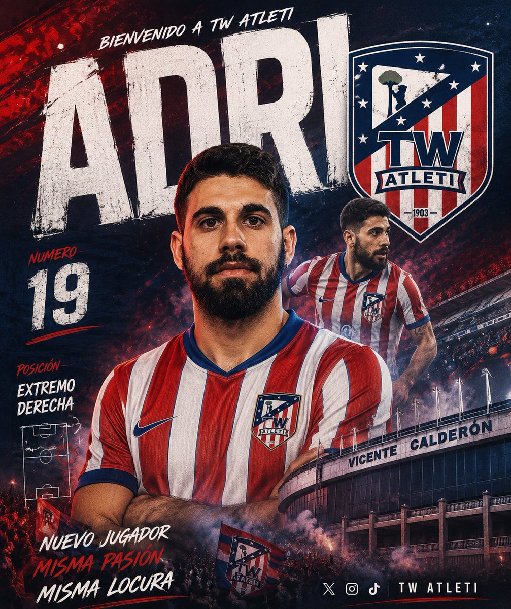 TwAtletiFC_'s tweet photo. Lo estabais deseando y aquí lo tenéis !!! 

El es Adri , el artífice de que esto saliera adelante, 

Puñal por la banda derecha , olfato goleador, que nos hará disfrutar en urdilde,
#nuestrapasion

 Bienvenido @AdrianCano16 https://t.co/oZ6q4VNriK