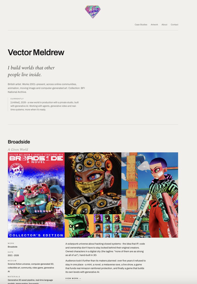 VectorMeldrew's tweet photo. Vibe coded a new folio site to celebrate inclusion in the BFI Curated Collection. https://t.co/8doNopyfh2