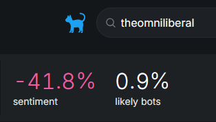 suedestiny0's tweet photo. 🚨BREAKING🚨:
Twitter scrapers have analyzed Destiny's profile and sentiment toward him is down 41.8%. 📉👀 https://t.co/k1CzrSnlZr