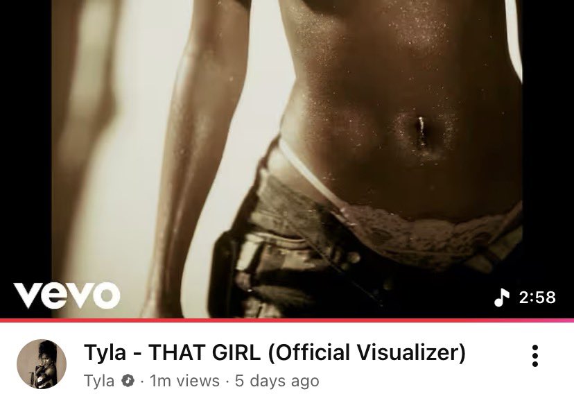 masixolemange_'s tweet photo. Tyla - THAT GIRL (Official Visualizer)
Tyla • . 1m views • YouTube https://t.co/i9P17L7rFN