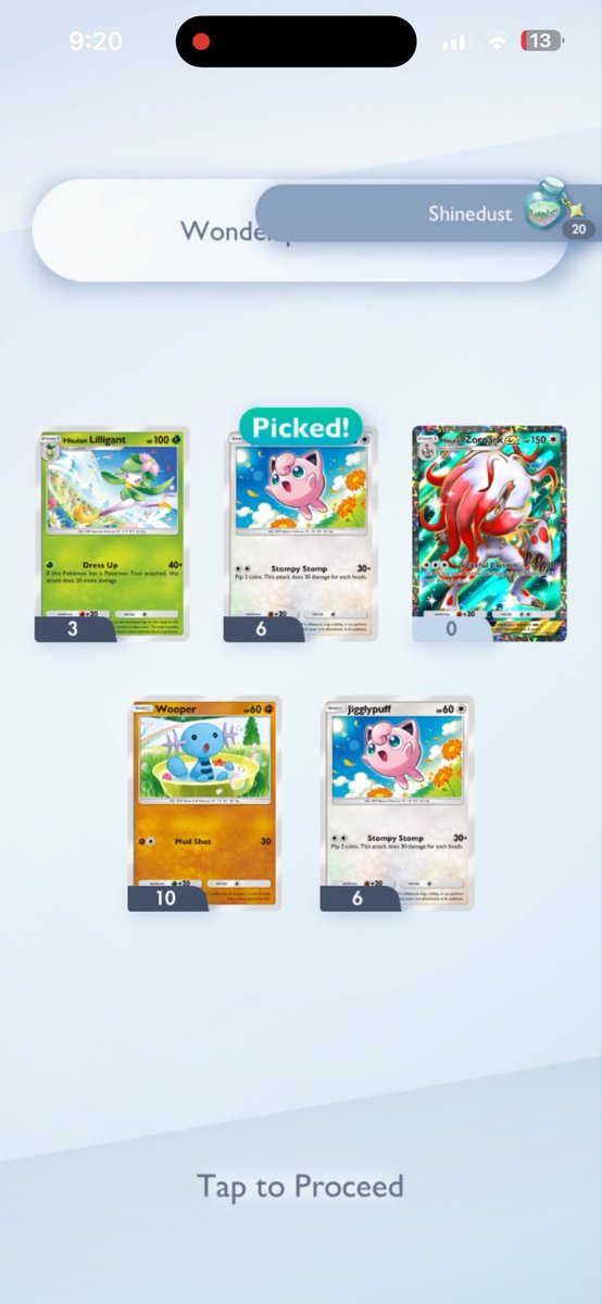 NezaKingX's tweet photo. I got twelve 2⭐️ Wonder Picks (including WP from friends) and I didn’t hit a single  one 😭

3 RR Sableye
2 RR Diancie
2 FA Zoroark
2 FA Elesa
1 RR Milotic
1 FA Milotic
1 FA Diancie

Hopefully this means I’ll get good hits when Ruler of the Skies drops lol

#PokemonTCGPocket https://t.co/5CorZuS280