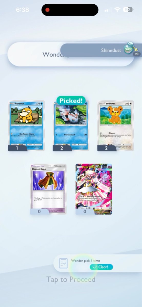 NezaKingX's tweet photo. I got twelve 2⭐️ Wonder Picks (including WP from friends) and I didn’t hit a single  one 😭

3 RR Sableye
2 RR Diancie
2 FA Zoroark
2 FA Elesa
1 RR Milotic
1 FA Milotic
1 FA Diancie

Hopefully this means I’ll get good hits when Ruler of the Skies drops lol

#PokemonTCGPocket https://t.co/5CorZuS280