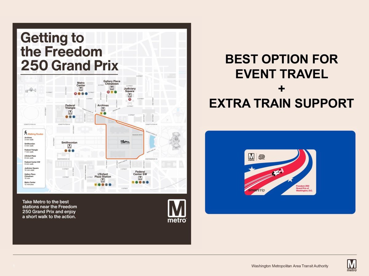 MayorBowser's tweet photo. Maps to save ahead of the Freedom 250 Grand Prix, coming to Downtown DC Aug 22-23: https://t.co/fmM1IxOSHo