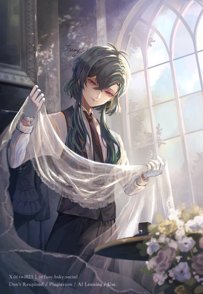 twi823's tweet photo. 今日からあの人と💍

Black Rose Wedding / バスティン⚔️
#あくねこイラコン https://t.co/fhIZH10htA