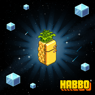 habtium's tweet photo. 🍍  El Coleccionable Nevera Piña, del Set Fiesta Arcoíris, está disponible por Esmeraldas en la tienda de #HabboCollectibles y por Plata en el catálogo de #Habbo.

➡️ Más información de su venta en nuestra noticia: https://t.co/frM3K8M7W4 https://t.co/7okhLvWWpY