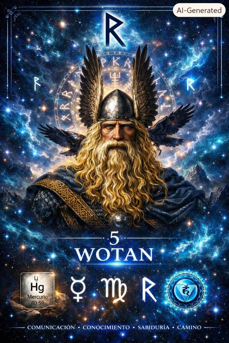 WinderGarzon's tweet photo. ARCANO 5 – WOTAN

#Tarot #Arcano5 #Wotan #Runas #Raidho #Mercurio #Conocimiento #TarotTerapéutico #Numerología #Esoterismo #Ocultismo #DespertarDeConciencia #Espiritualidad #Autoconocimiento #Simbolismo #BalderHiperboreo #Gnosis

https://t.co/zfpTAFB2FB https://t.co/eLzD0Btp83