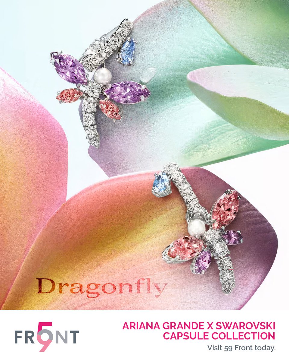 fiftyninefront's tweet photo. DRAGONFLY - ARIANA GRANDE X #Swarovski #59Front https://t.co/E20LJOrH0V