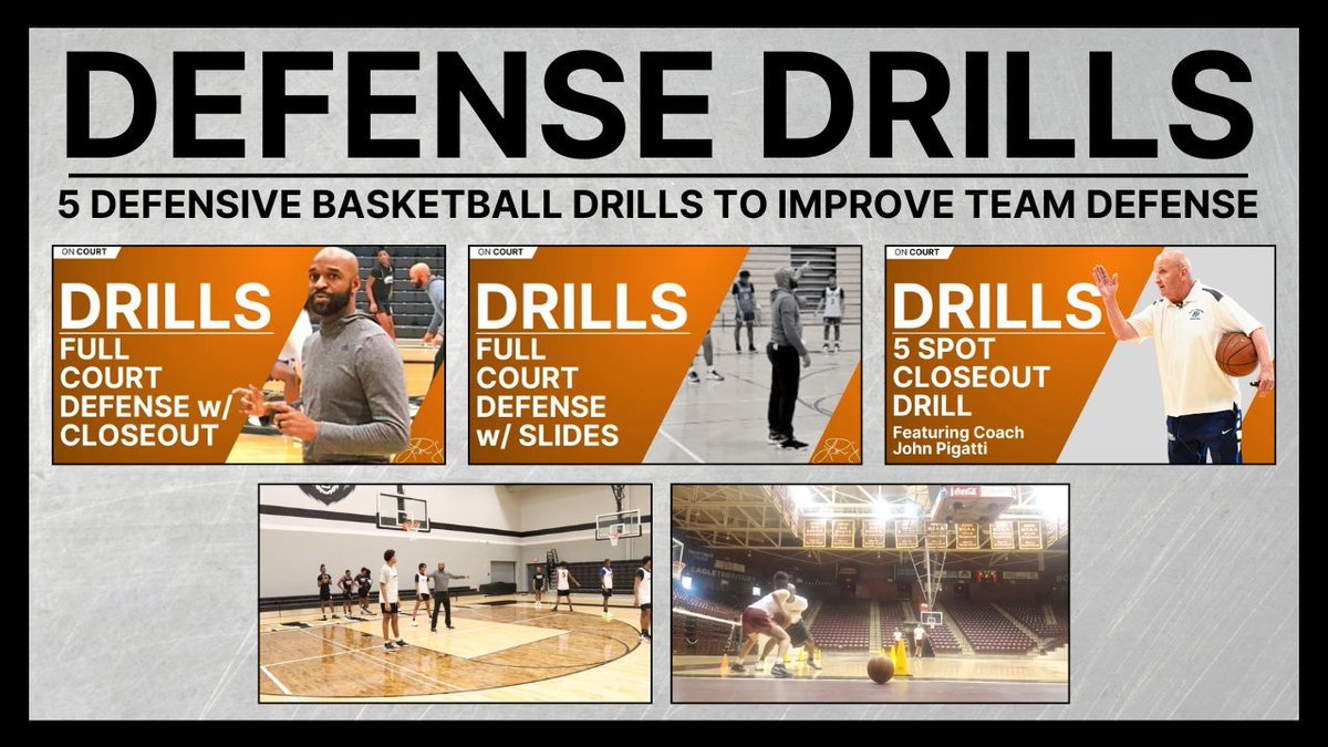 LewisShine's tweet photo. 5 Defensive Basketball Drills To Improve Team Defense:

🎥Watch: https://t.co/pVCiG38Suz

0:00 - Moving On The Flight Of The Ball
5:52 - Full Court Defense Conditioning
8:02 - Full Court Closeouts/Slides (Court View)
13:25 - Intense Zig Zag
14:37 - 5 Spot Closeouts https://t.co/BVBjtI4KLM