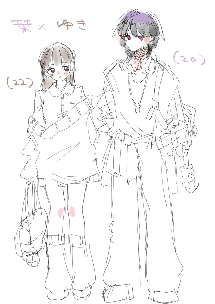 ln97q_'s tweet photo. これくらいの、絡みじゃなくて並べただけの全身簡易どうですか？衣装見せるのがメインな感じです👐🏻

即日納品で、¥200-500くらいで受けても大丈夫かな〜と、悩んでいます🙂‍↕️ https://t.co/BCybTdsmyY
