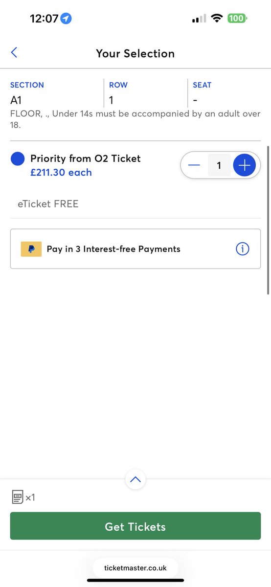 hmnrrx's tweet photo. @TicketmasterCS Hi! Just wanted to check if this ticket for Karan Aujla at Co op Live Manchester is standing? It says Section A1, Row 1, Seat , so I wasn’t sure if the row is actually reserved or if it’s just a general admission standing ticket. Thanks! https://t.co/9foL0QQPQv