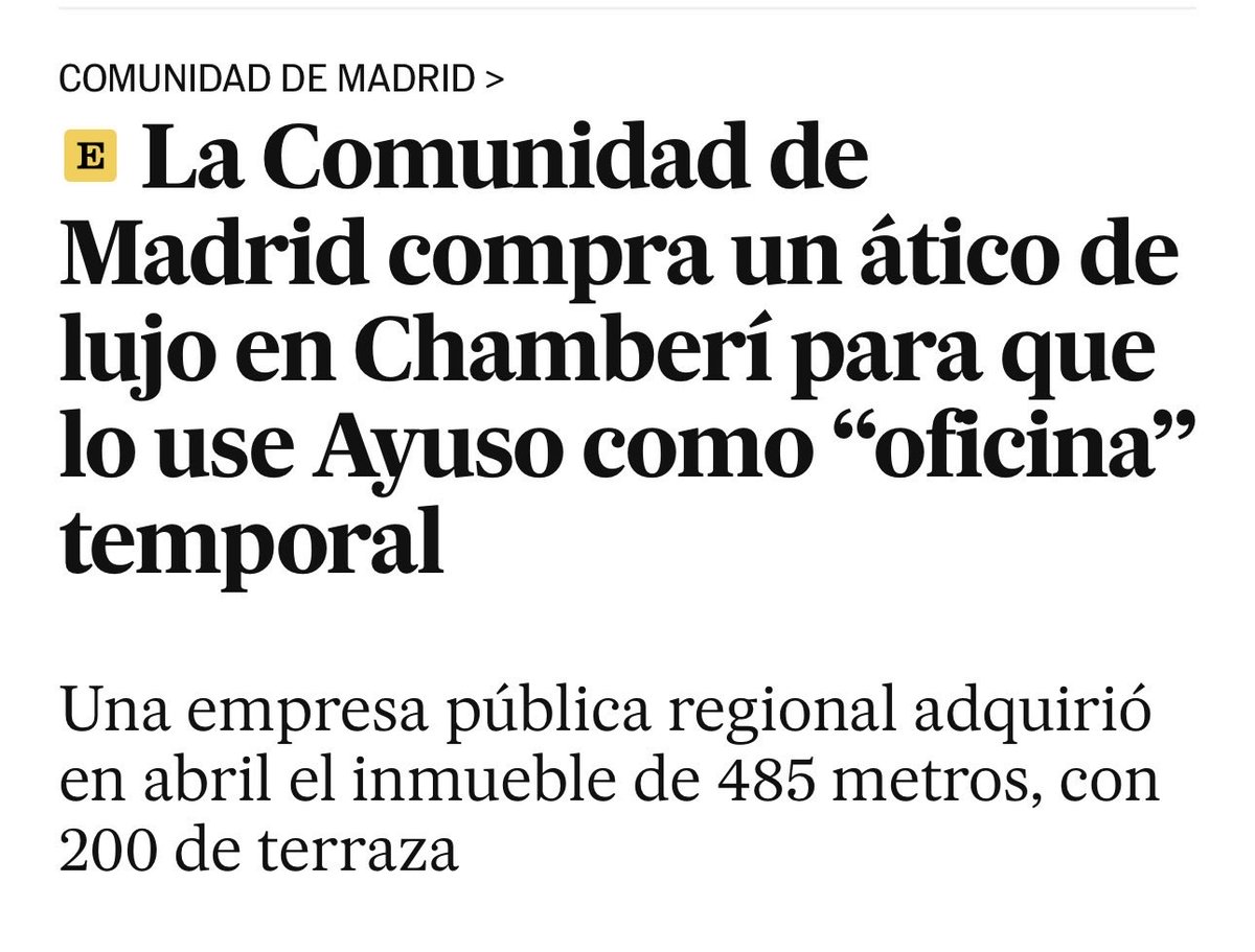 SaraLadra_'s tweet photo. 📌 A Ayuso le gusta mucho disfrutar de áticos de lujo en Chamberí pero muy poco pagarlos de su bolsillo.

Te cuento por qué es mentira que la Comunidad de Madrid vaya a usar como "oficina temporal" este inmueble: la normativa urbanística municipal lo impide.

Abrimos hilo🧵👇🏽 https://t.co/wVb9u1OoVn