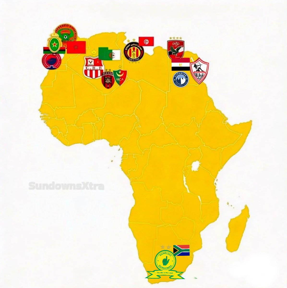 SundownsXtra_'s tweet photo. We are fighting North African teams by ourselves: all these Countries stand no chance against us 🇿🇦

Bring the Algerians 🇩🇿
Bring the Moroccans 🇲🇦
Bring the Tunisians 🇹🇳 
Bring the Egyptians 🇪🇬

We are Mamelodi Sundowns, we conquer all before us ⭐️⭐️ https://t.co/fbONlfK0AW